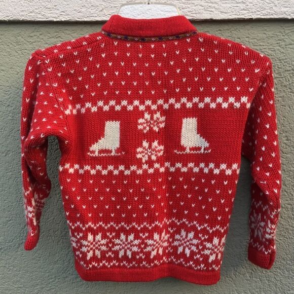 Vintage girls SKYR RED Christmas Sweater 6X - Picture 5 of 6